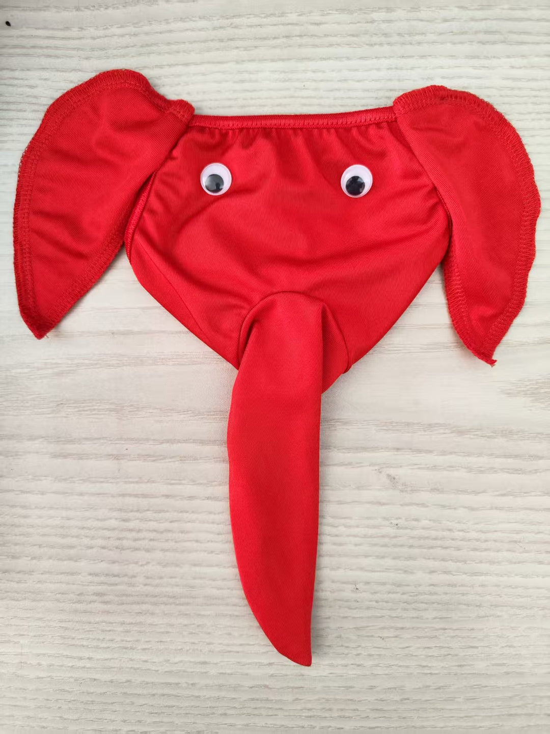 Men's Novelty Plush Reindeer Thong with Antler Pouch