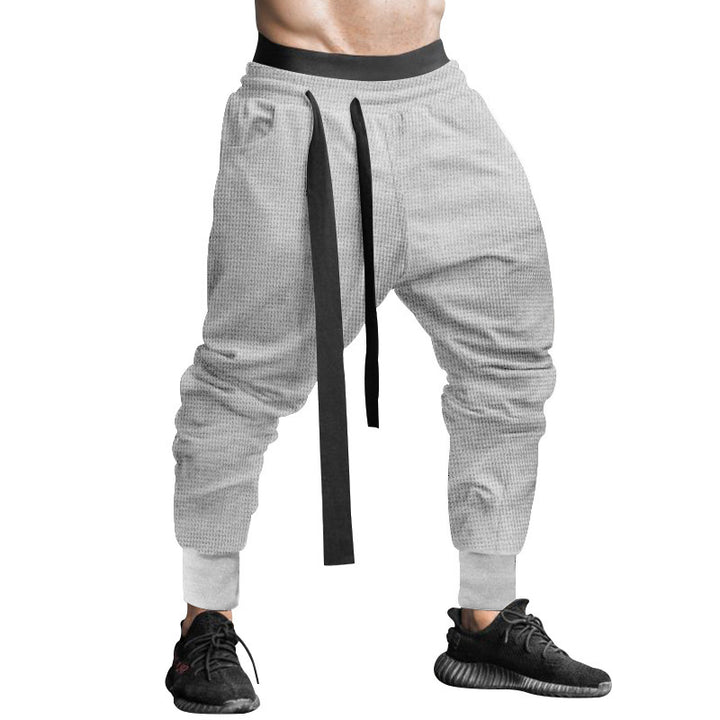 Men's waffle texture joggers with a low rise elastic comfort waistband and tapered leg opening Mune Fashion