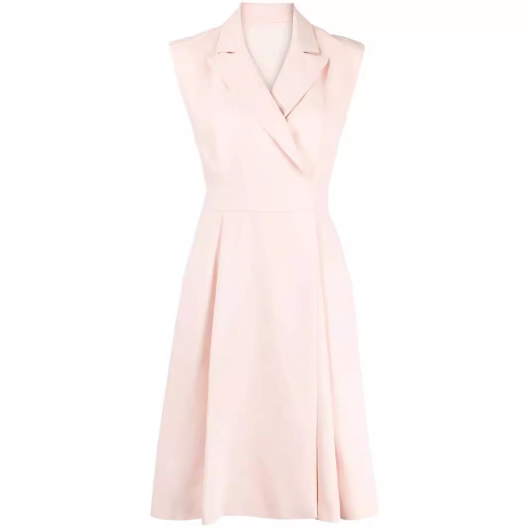 Women's Sleeveless Blazer Dress with Tailored A-Line Cut Mune Fashion