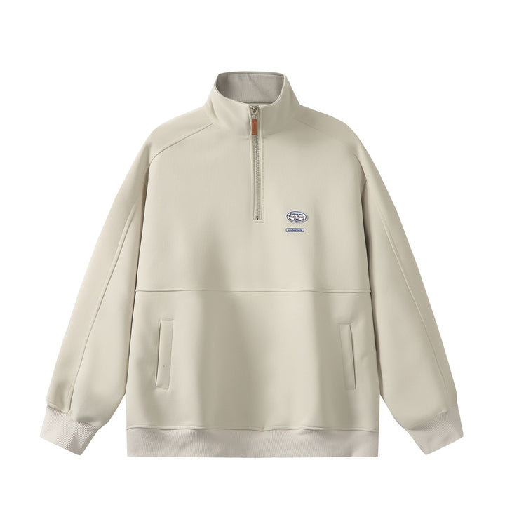 Men's half-zip sweatshirt with stand-up collar, kangaroo pocket, and relaxed fit Mune Fashion