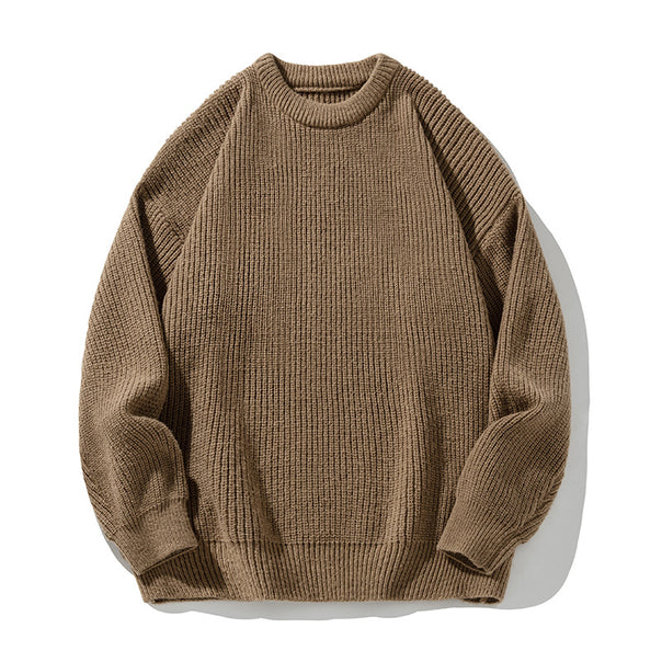 Unisex Oversize Chunky Knit Sweater with Raglan Sleeves and Ribbed Cuffs Mune Fashion
