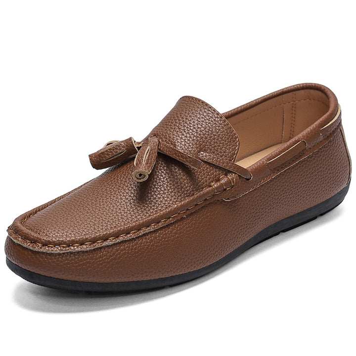 Men's Elegant Moccasins with Fashionable Lacing Detail Mune Fashion