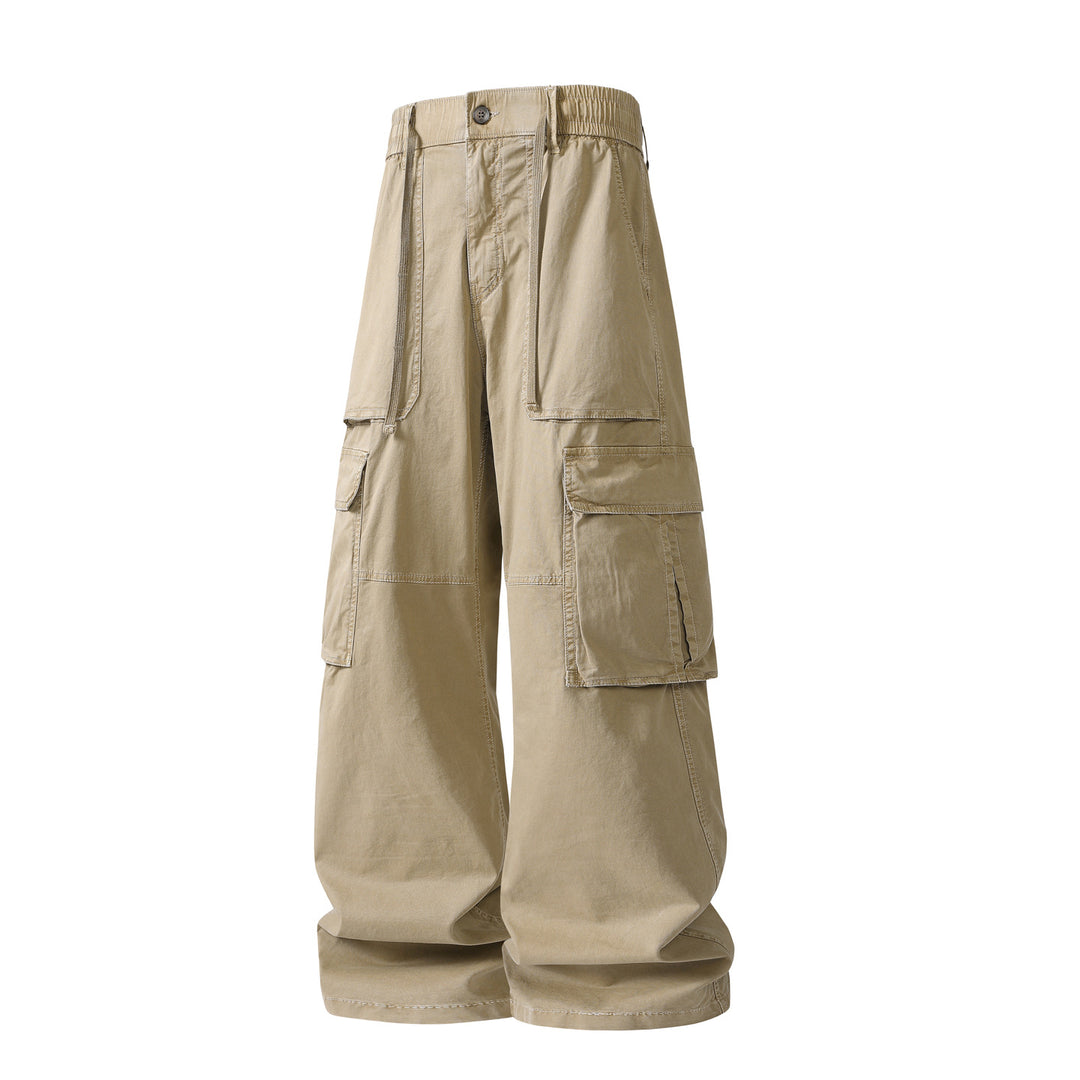 Herren Extraweite Utility-Cargo-Hose im Baggy‑Cut mit elastischem Bund und Mehrfachklappentaschen Mune Fashion