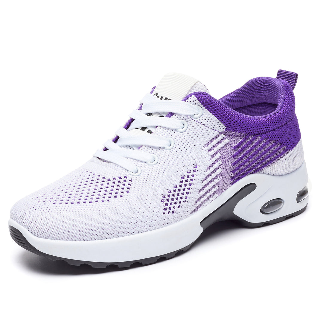 Women's breathable knit sneakers with air-cushioned sole and padded ankle closure Mune Fashion