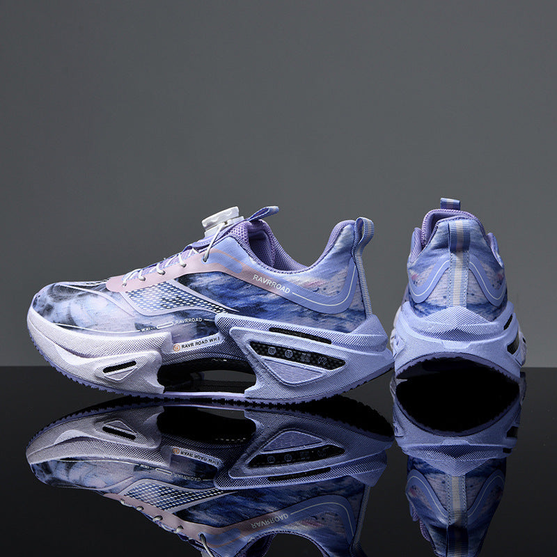 Ladies cushioned fashion platform sneakers with visible air cushion sole and elastic shaft Mune Fashion