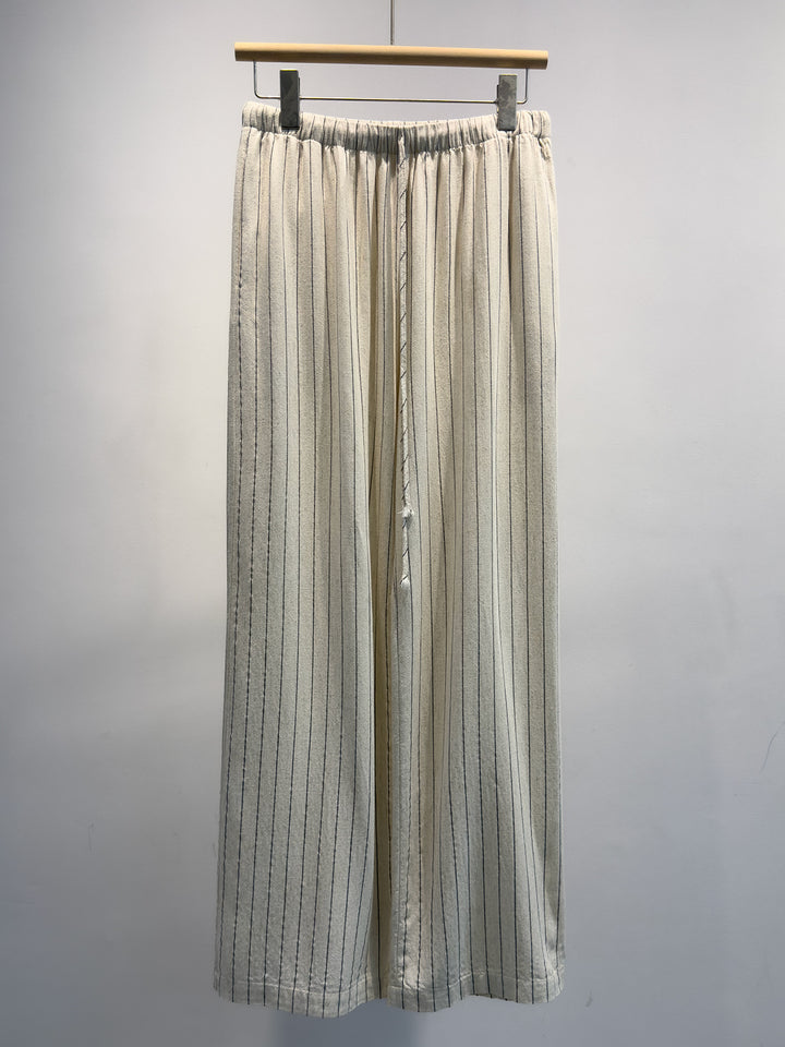 Women's striped high-waisted wide-leg pants Mune Fashion