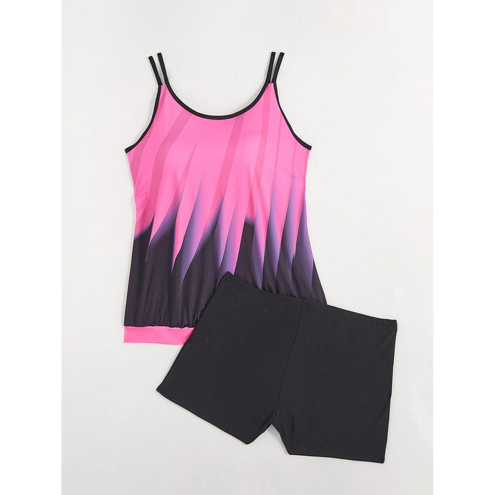 Women's Tankini Set with Comfortable Top and Shorter Shorts Mune Fashion