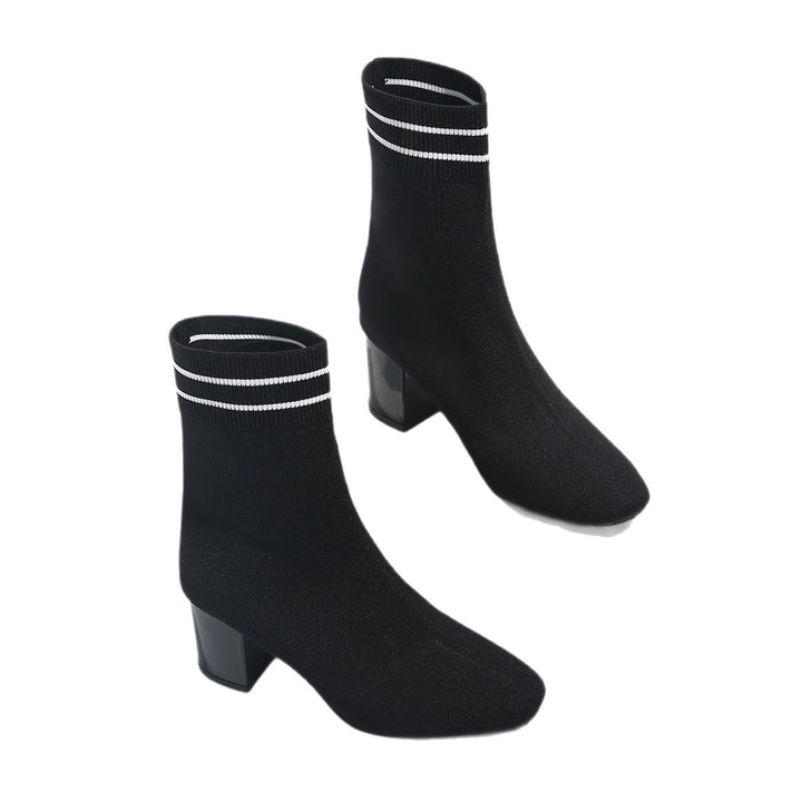 Women's ankle boots with block heel Mune Fashion