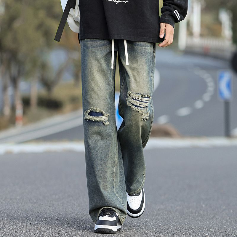 Men's Loose-Fit Destroyed Jeans Mune Fashion