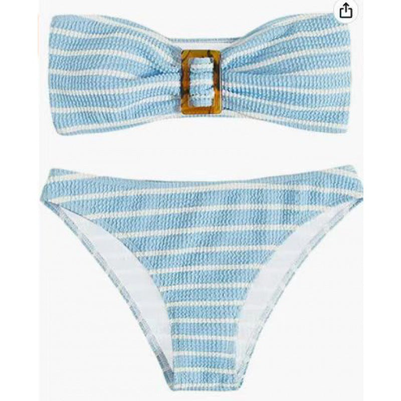 Women Bandeau Bikini Set with elegant bow design Mune Fashion