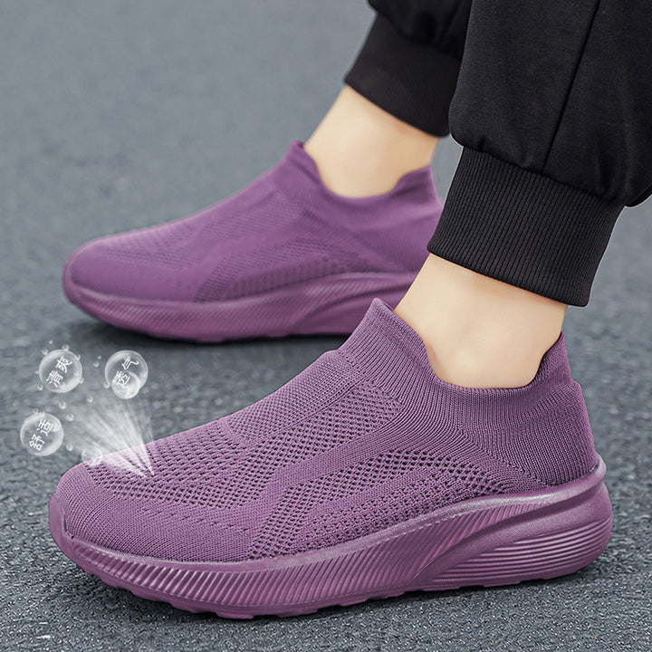Unisex Breathable Knitted Slip-on Sneaker with Memory Footbed Mune Fashion