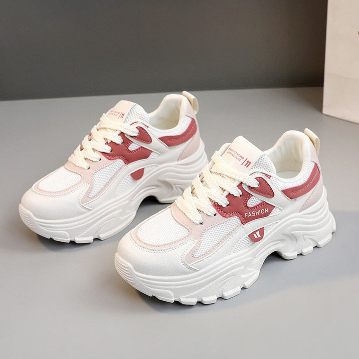 Women's Fashionable Chunky Sneakers with Breathable Mesh Upper and Comfortable Cushioning Mune Fashion