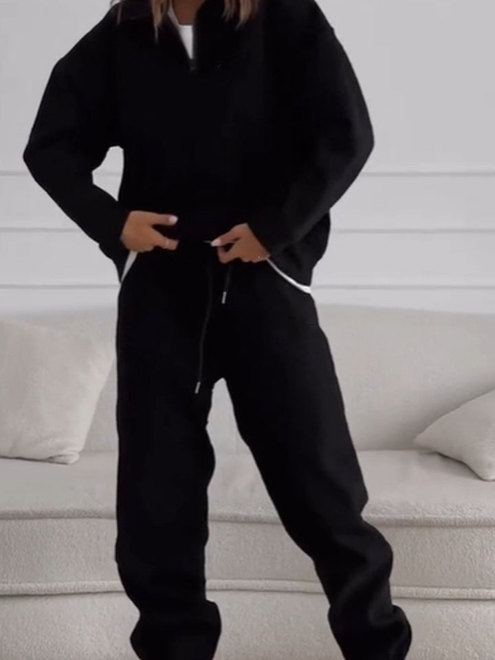 Women's casual sweatpants with high comfort waistband, brushed fleece interior, drawstring, and deep side pockets Mune Fashion