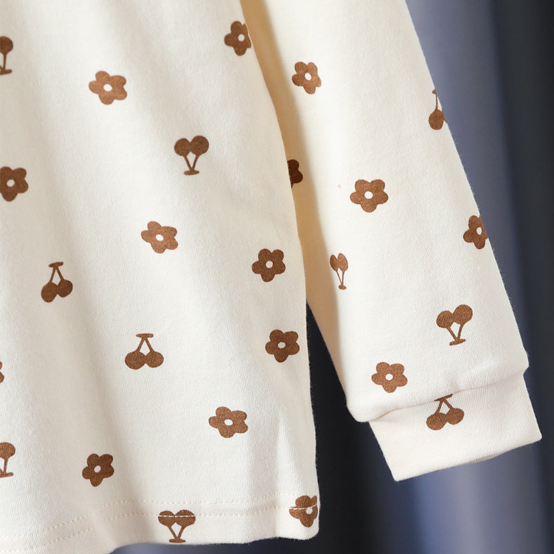 Girls long-sleeve shirt with playful flower and animal design Mune Fashion