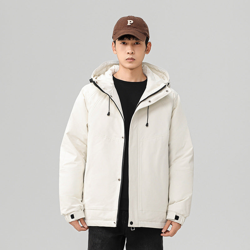 Men's Technical Winter Jacket with Adjustable Hood Collar Mune Fashion