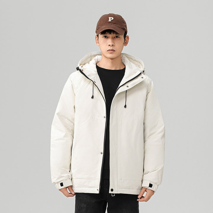 Men's Technical Winter Jacket with Adjustable Hood Collar Mune Fashion