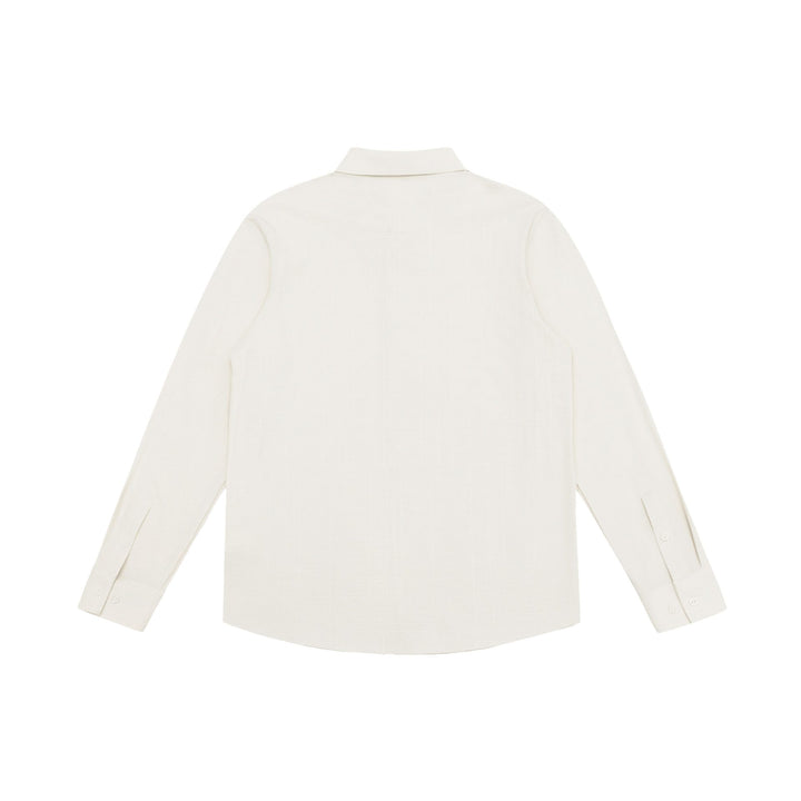 Men's Structured Knit Over-shirt with Concealed Button Placket and Ribbed Collar Mune Fashion