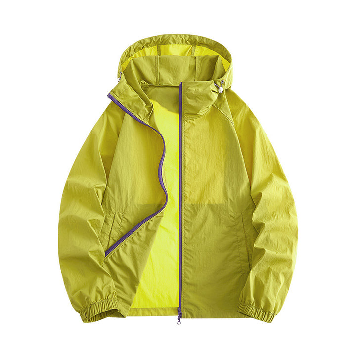 Women's Windproof Sports Jacket with Adjustable Hood