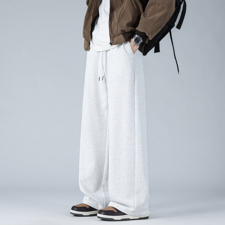 Men's Wide Oversized Baggy Lounge Pants with Drawstring Waistband and Flowing Jersey Quality Mune Fashion