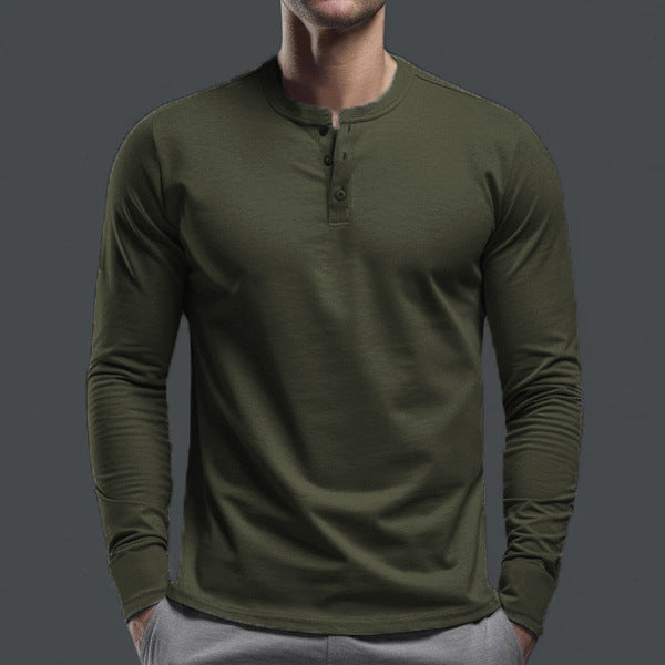 Men's long-sleeve shirt with button placket and slim fit Mune Fashion
