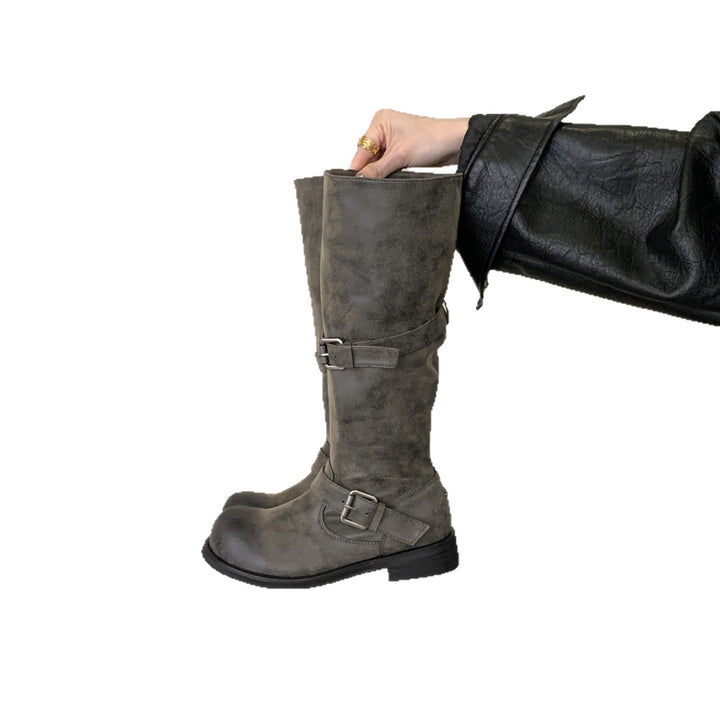 Women’s boots with decorative buckles Mune Fashion