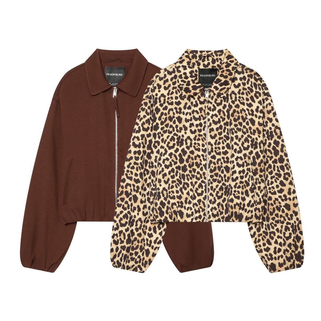 Women 80+ Cropped Blouson Jacket with Shirt Collar, Full-Zip and Elastic Hem Mune Fashion