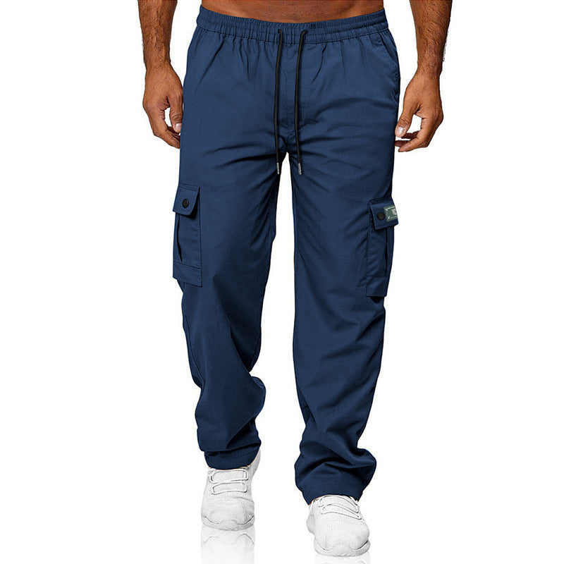 Men's cargo pants with elastic waistband, drawstring, and multifunctional pockets Mune Fashion
