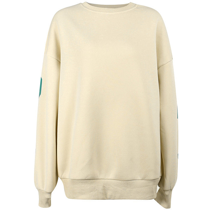 Damen Oversize-Sweatshirt mit College-Print und Raglanärmeln Mune Fashion