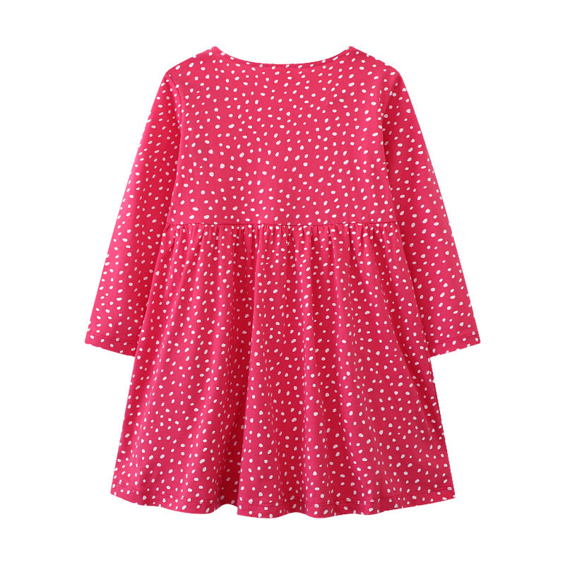 Girls long sleeve dress with playful unicorn motif Mune Fashion