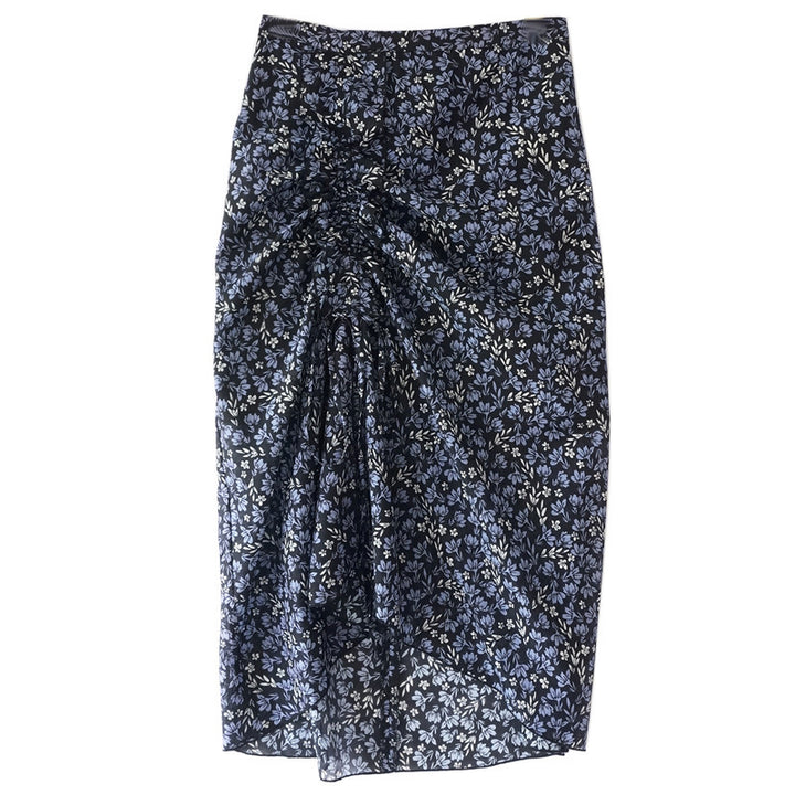 Ladies Elegant Midi Skirt with Draped Design Mune Fashion