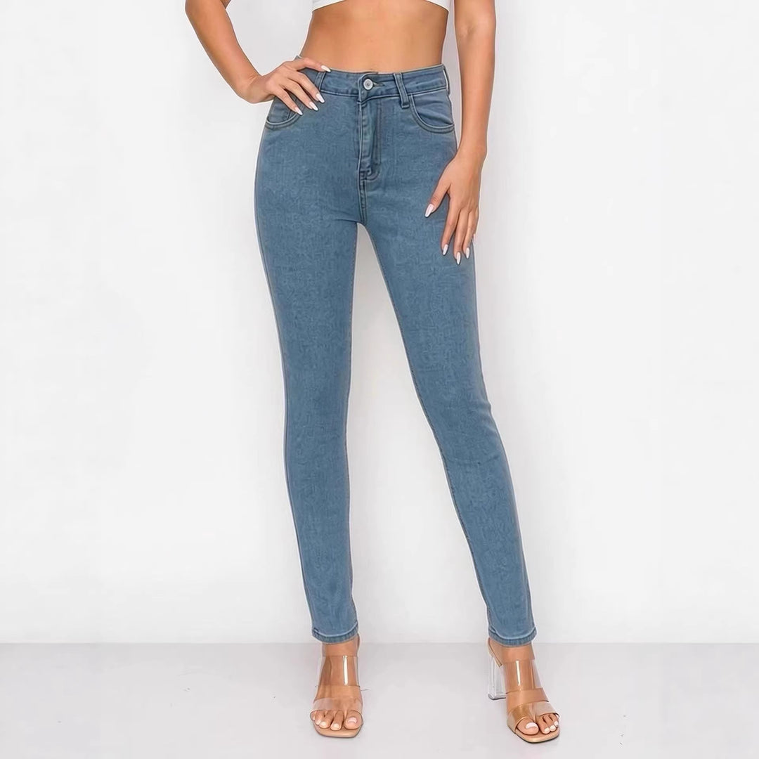 Women's high-waisted skinny jeans with shaping stretch and ankle-length fit Mune Fashion