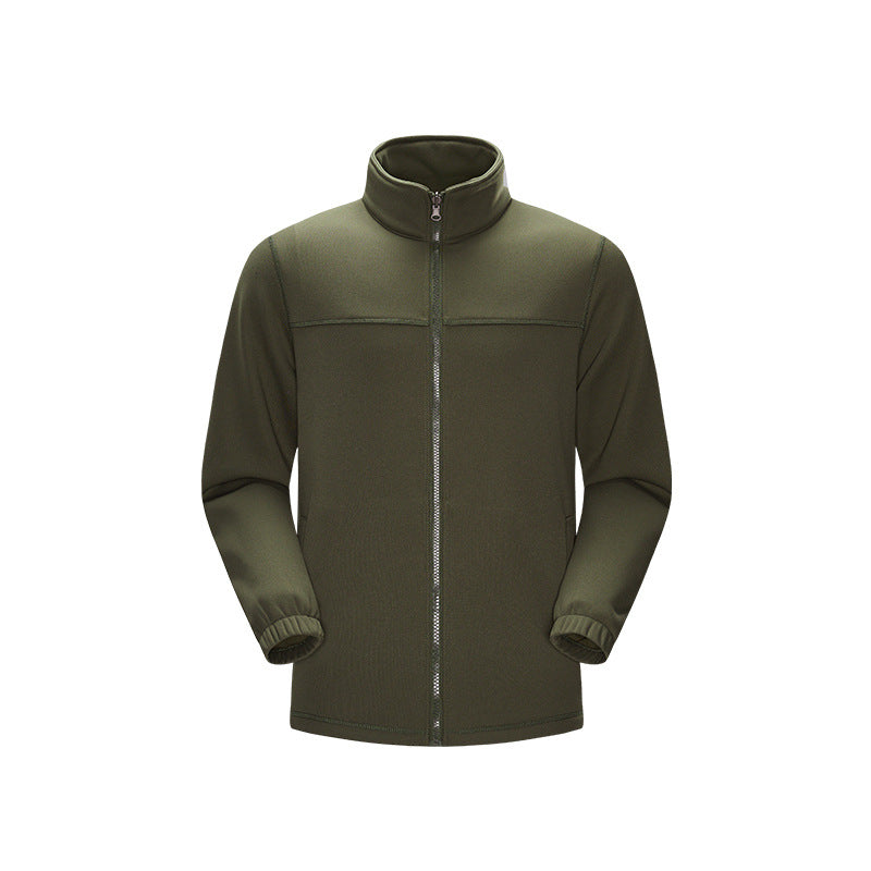 Men's technical fleece jacket with high stand-up collar, full zip and elastic cuffs Mune Fashion