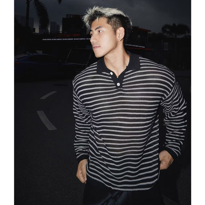 Men's Casual Long Sleeve Shirt with Button Placket Mune Fashion