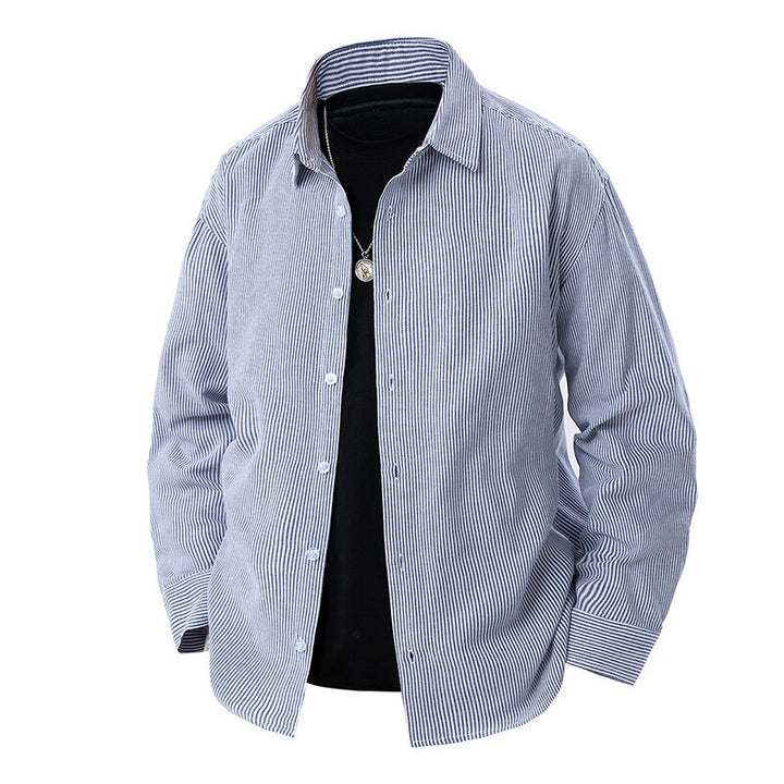 Men's striped overshirt with relaxed fit and Kent collar Mune Fashion