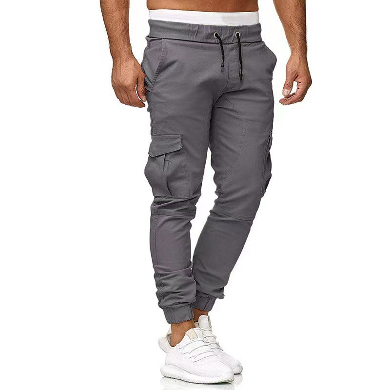 Men's Tactical Cargo Joggers with Drawstring, Elastic Cuffs, and Multiple Pockets Mune Fashion
