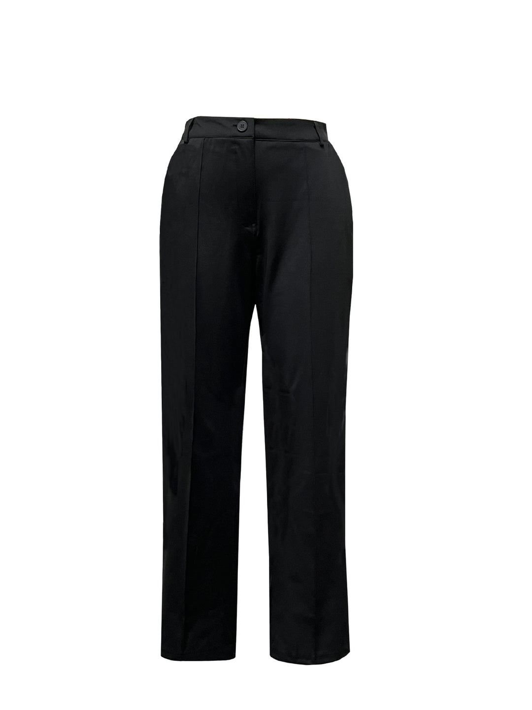 Women high-waisted straight-cut suit trousers with crease Mune Fashion