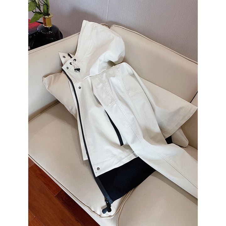 Women's Modern Transitional Jacket with Extra High Collar Mune Fashion