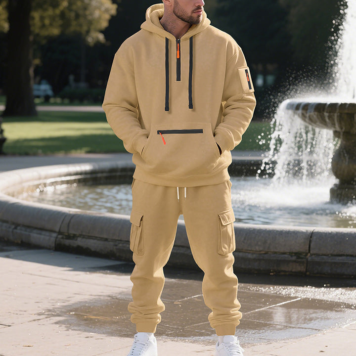 Men's nan utilitarian hoodie and cargo joggers set Mune Fashion