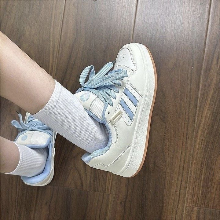 Women's Sporty Sneakers with Fashionable Satin Ribbons Mune Fashion