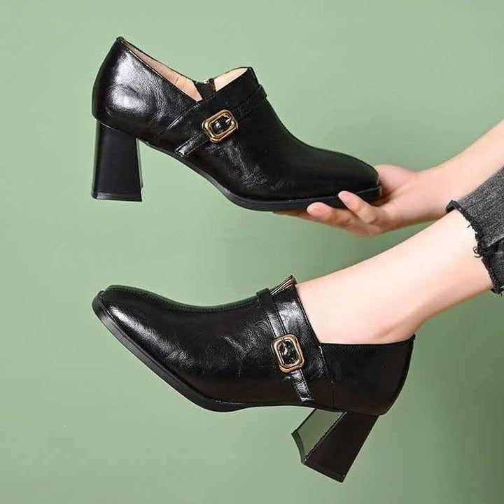 Women's Elegant Lace Ankle Boots with Block Heel Mune Fashion