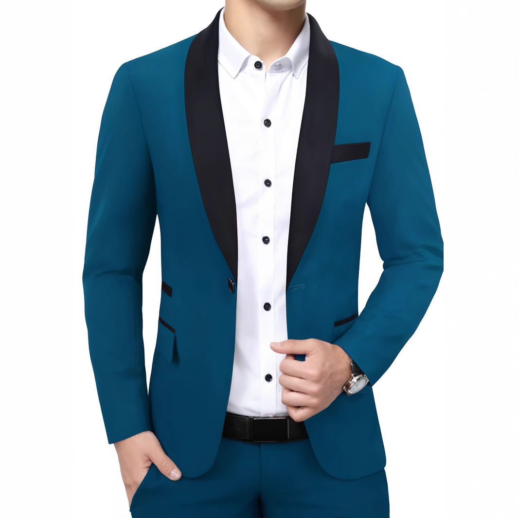 Men's Slim Fit Evening Suit Jacket in Tuxedo Style with Shawl Collar Mune Fashion