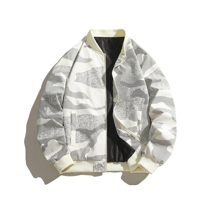 Men's Stylish Bomber Jacket with Camouflage Design Mune Fashion