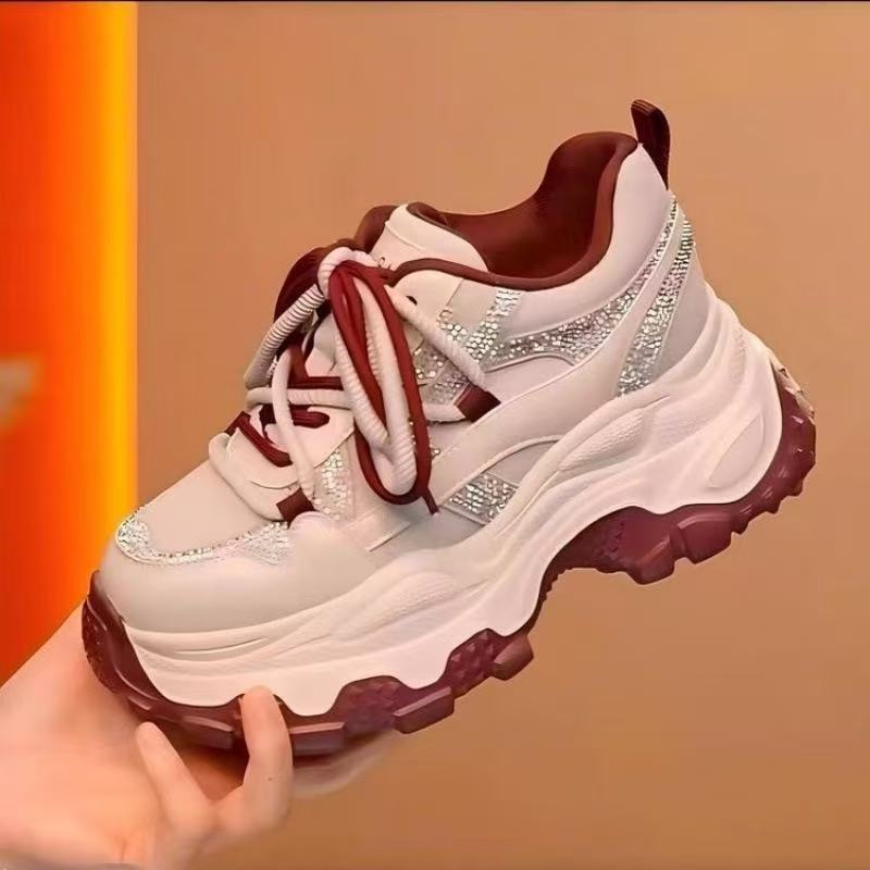 Women Sporty Sneakers with striking cushioning and sparkling accents Mune Fashion