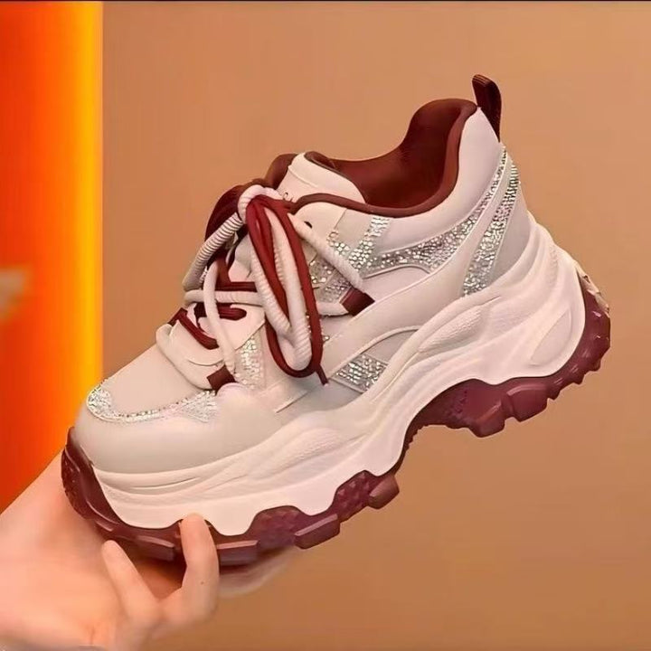 Women Sporty Sneakers with striking cushioning and sparkling accents Mune Fashion