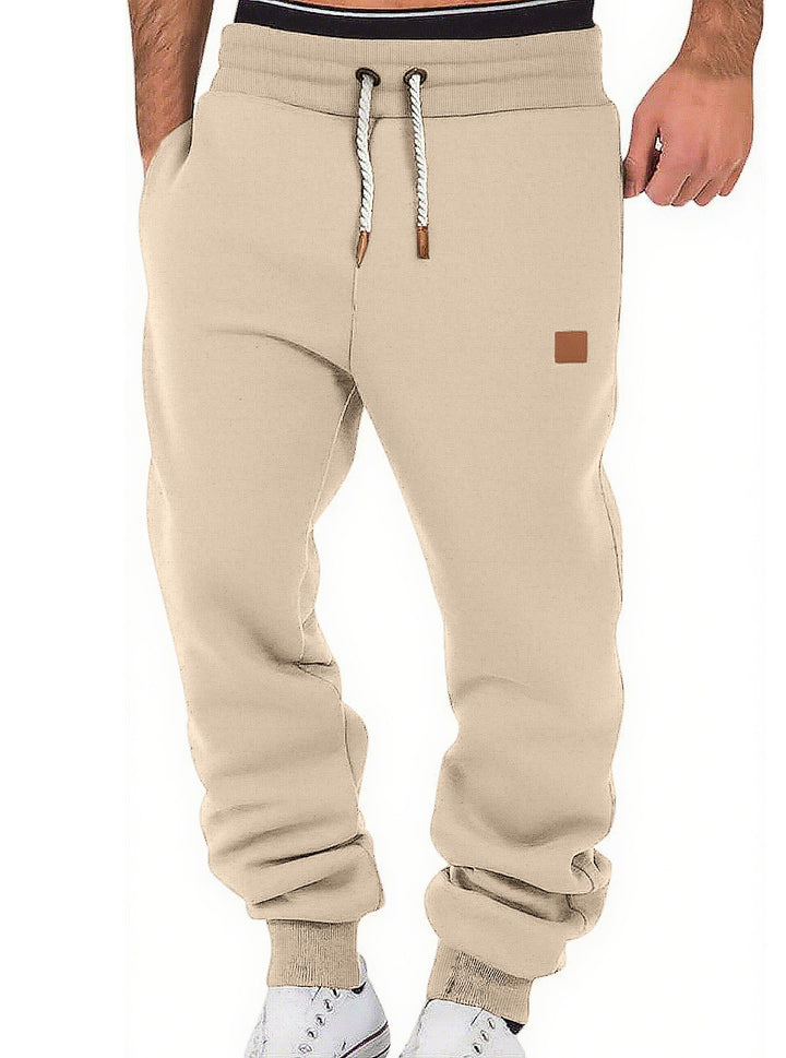 Men's Relax-Fit Fleece Jogging Pants with Cuffs and Drawstring Mune Fashion