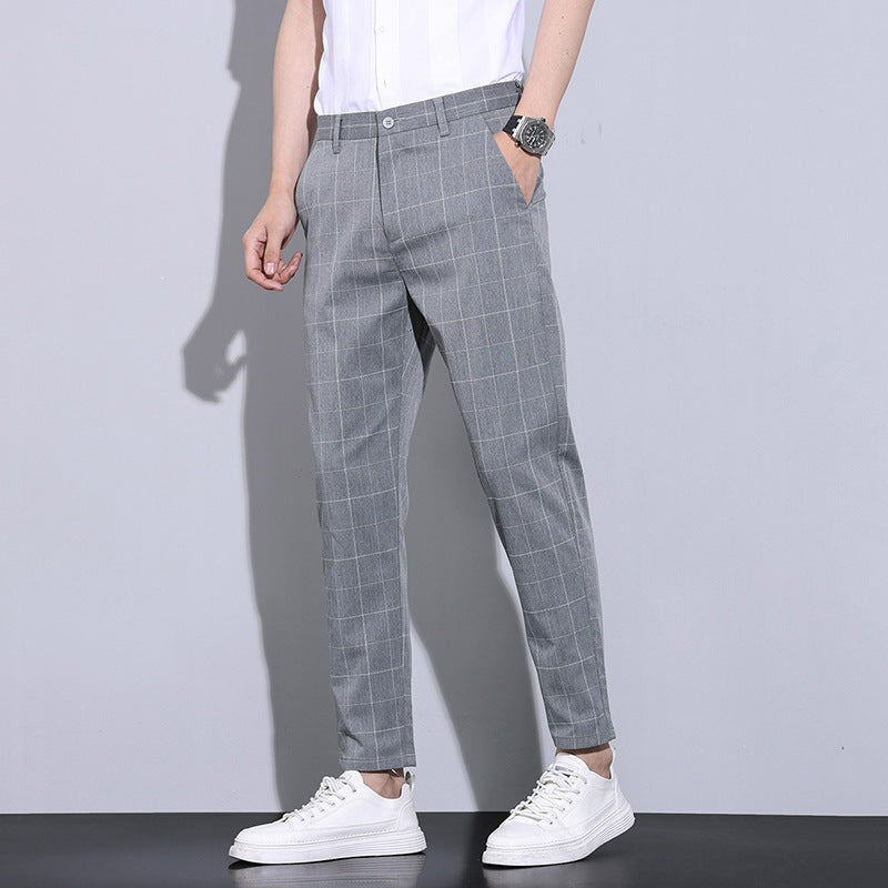 Men's Elegant Checked Chino Pants Mune Fashion