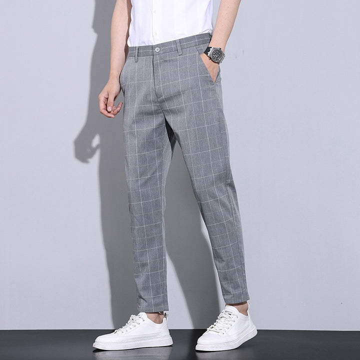 Men's Elegant Checked Chino Pants Mune Fashion