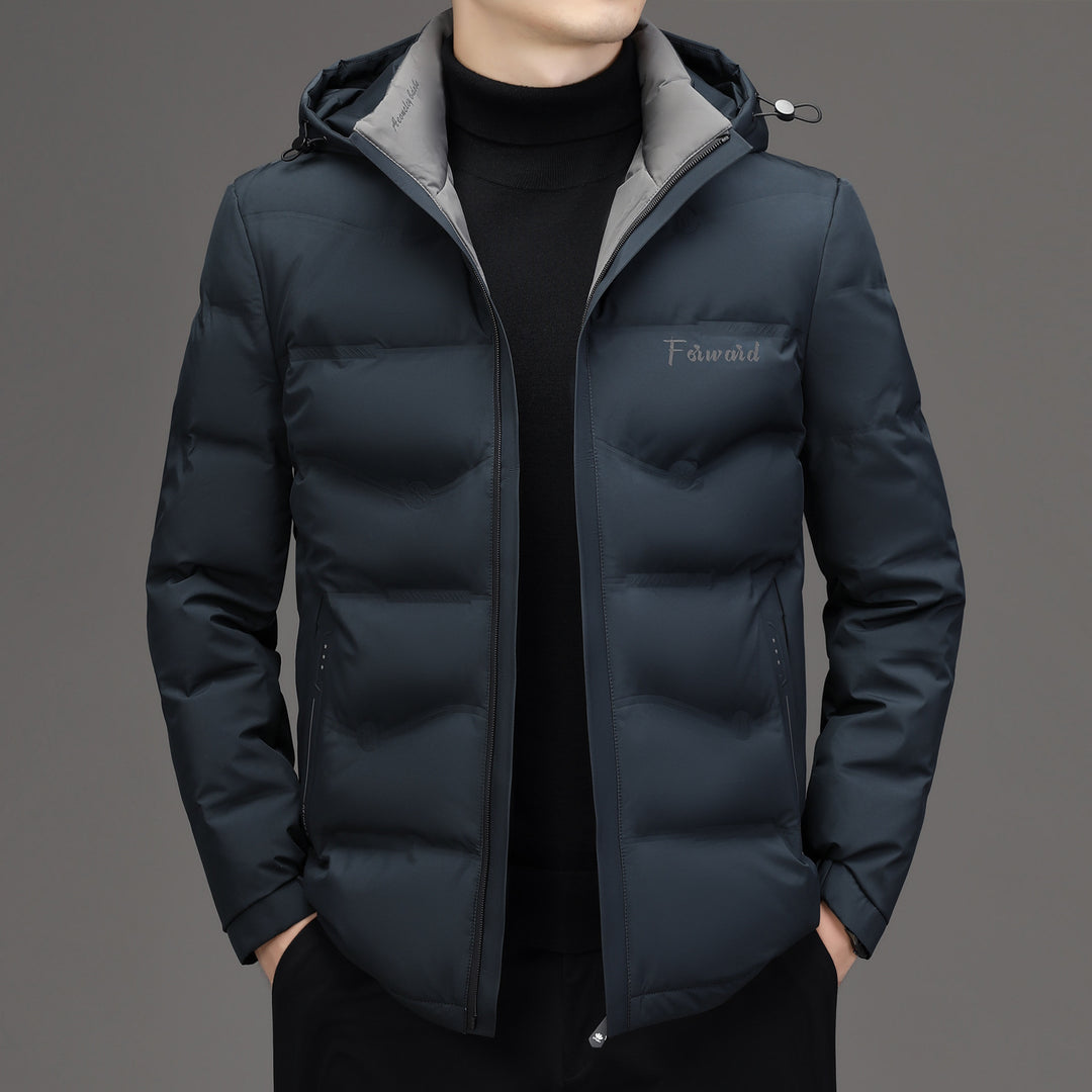 Men's quilted jacket with hood and slim thermal lining Mune Fashion