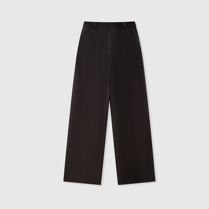 Women's High-Waisted Loose Corduroy Pants Mune Fashion