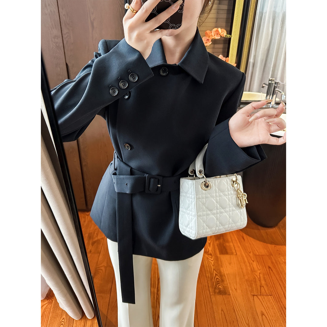 Women's Stylish Blazer with Belt Mune Fashion